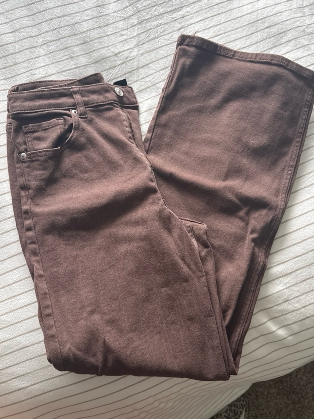 H&M Chocolate Brown Wide-Leg Jeans
